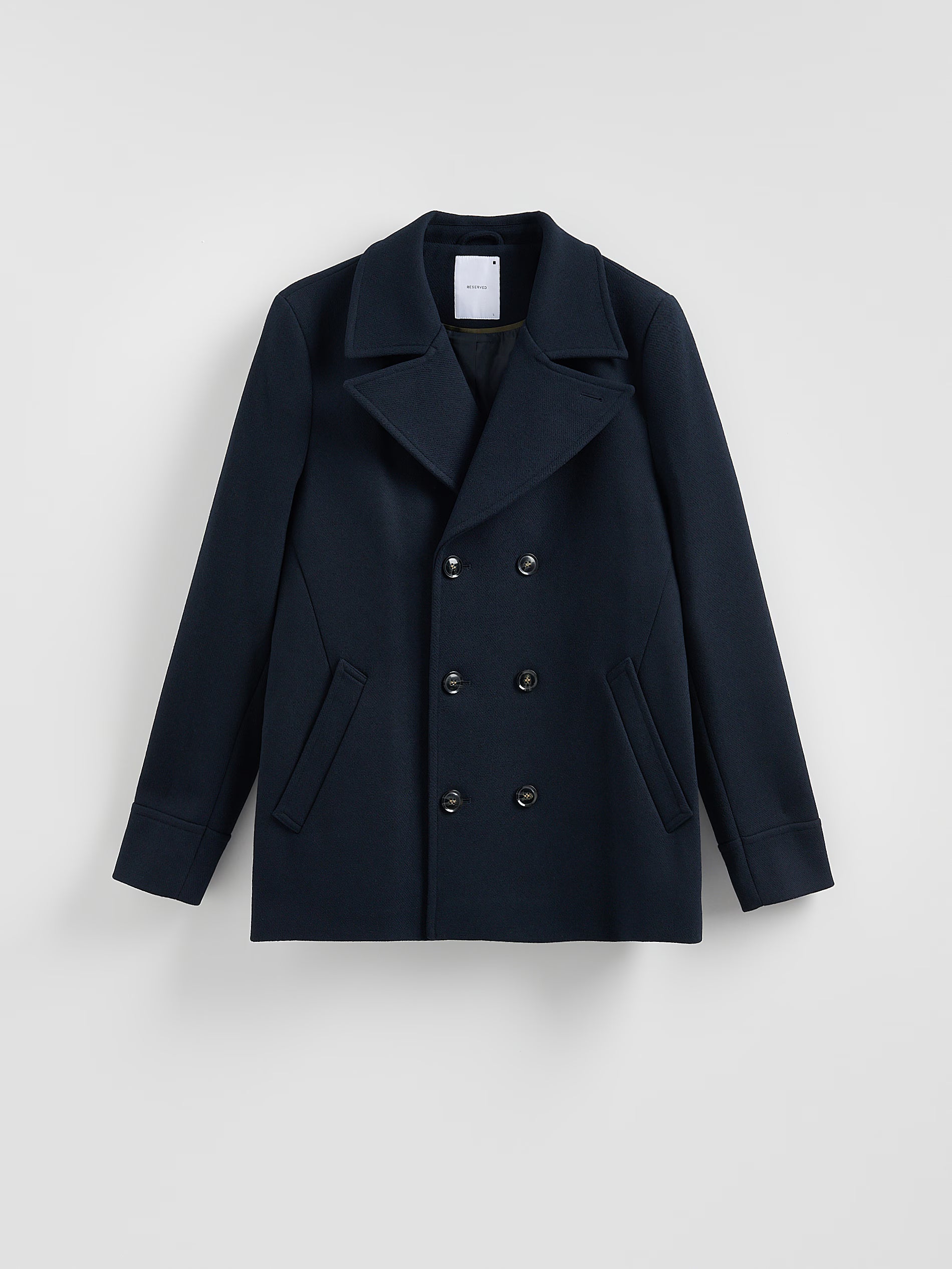 Mantel aus Wollgemisch in Marineblau für Herren