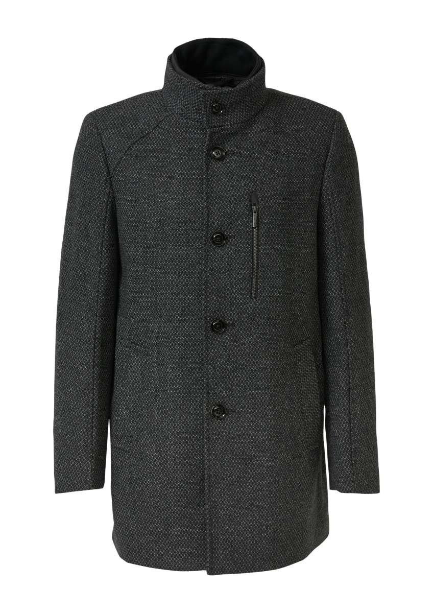 Outdoor-Mantel Black Label ind Schwarz/Grau