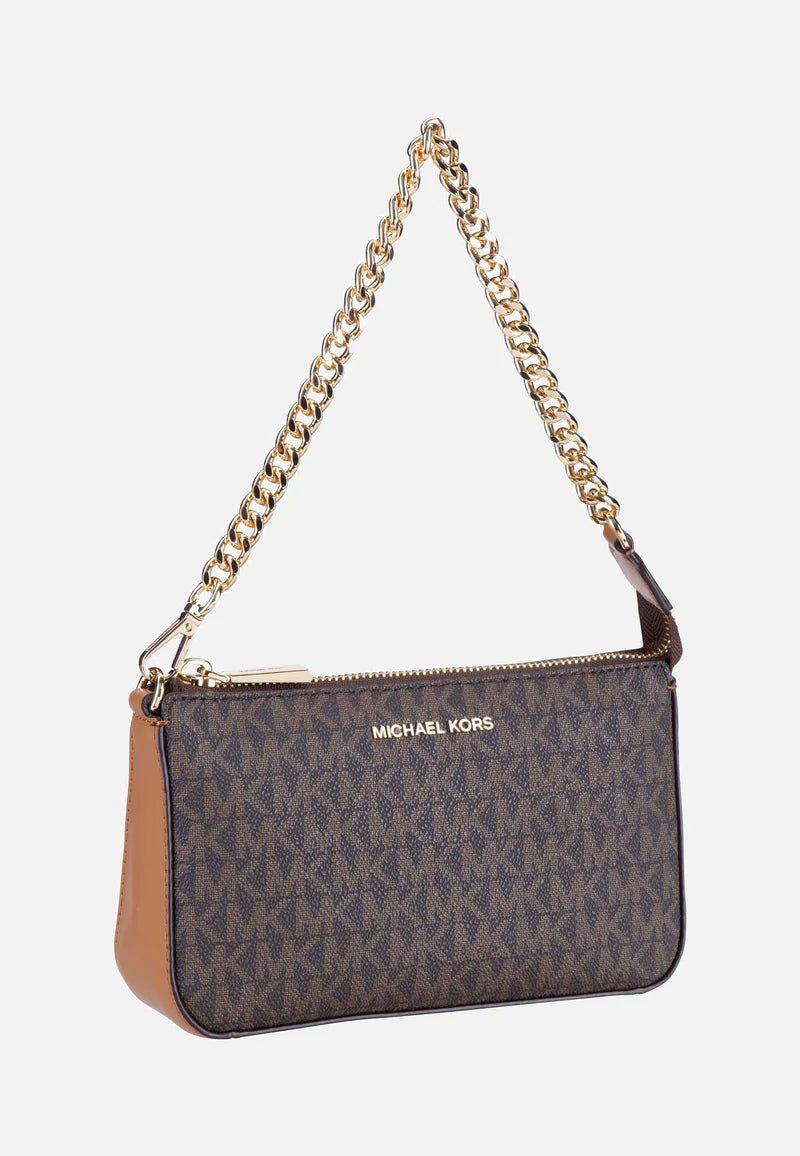 Jet Set Medium Braun Chain Pouchette