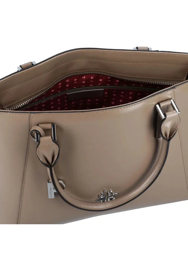 Shopper Tasche in Chai mit Emblem, Anhänger